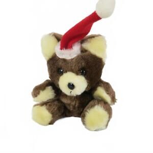 Vintage Bear in Santa Hat by Russ Berrie